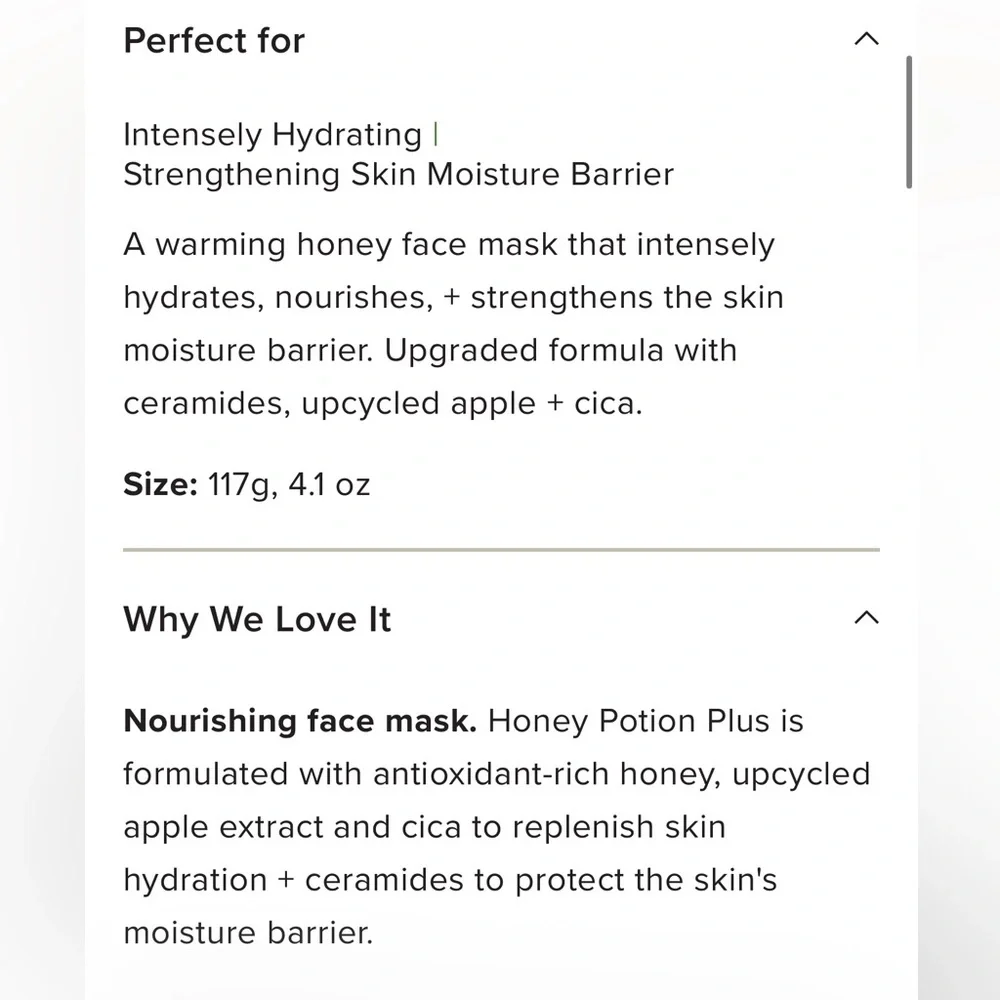 Farmacy Honey Potion Plus 4.1oz Brand new